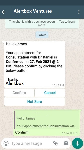 Quick Reply WhatsApp